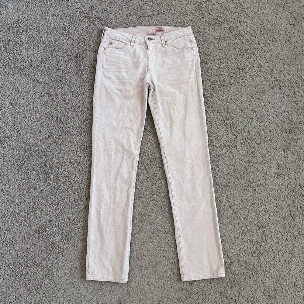 AG Adriano Goldschmied The Prima Ankle Corduroy Womens 26R Light Powder Pink